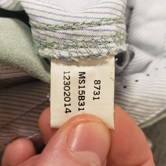 Vintage Peter Millar Chino Golf Shorts Mens 36 Green Khaki Crown Retro Casual - Picture 6 of 7